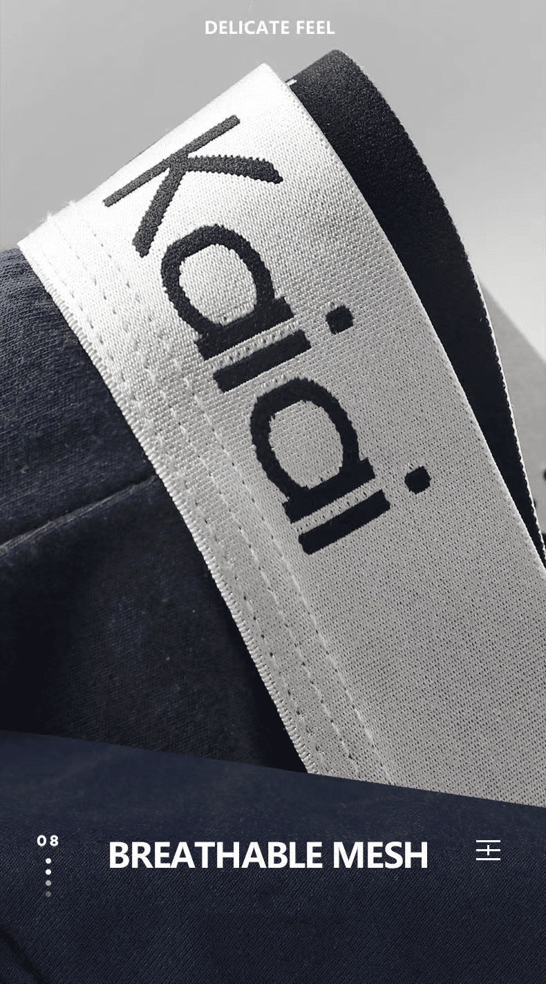 Caike Kaidi Men's 4-Pack Cotton Boxer Briefs - Antibacterial, Breathable, Youthful