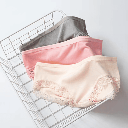 Ultimate Comfort 4 Pack Milk Silk Lace Panties for Women - Soft & Breathable