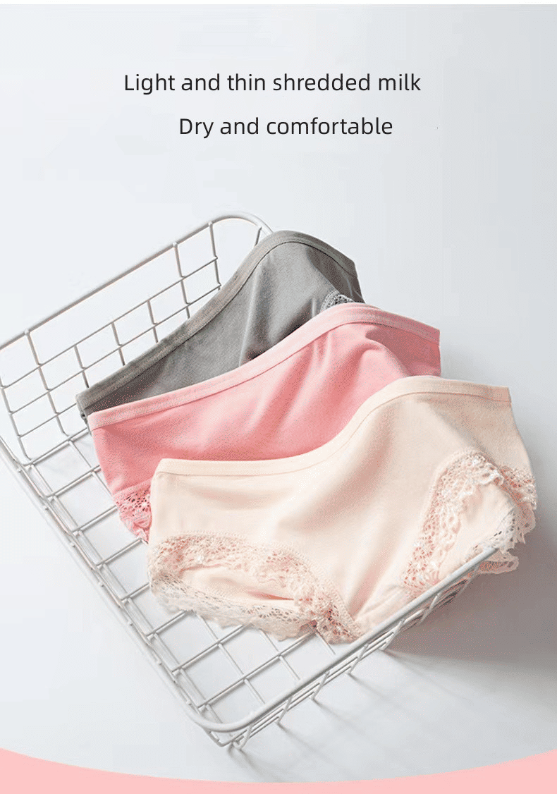 Ultimate Comfort 4 Pack Milk Silk Lace Panties for Women - Soft & Breathable