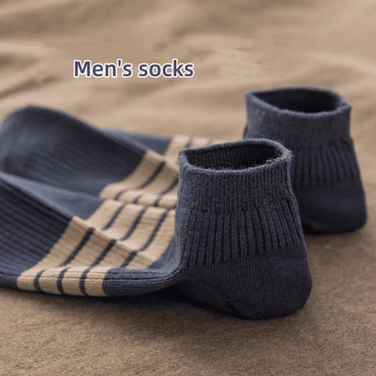 5 Pairs Men's Cotton Short Sports Sweat-Absorbing Odor-Proof Boat Socks Casual