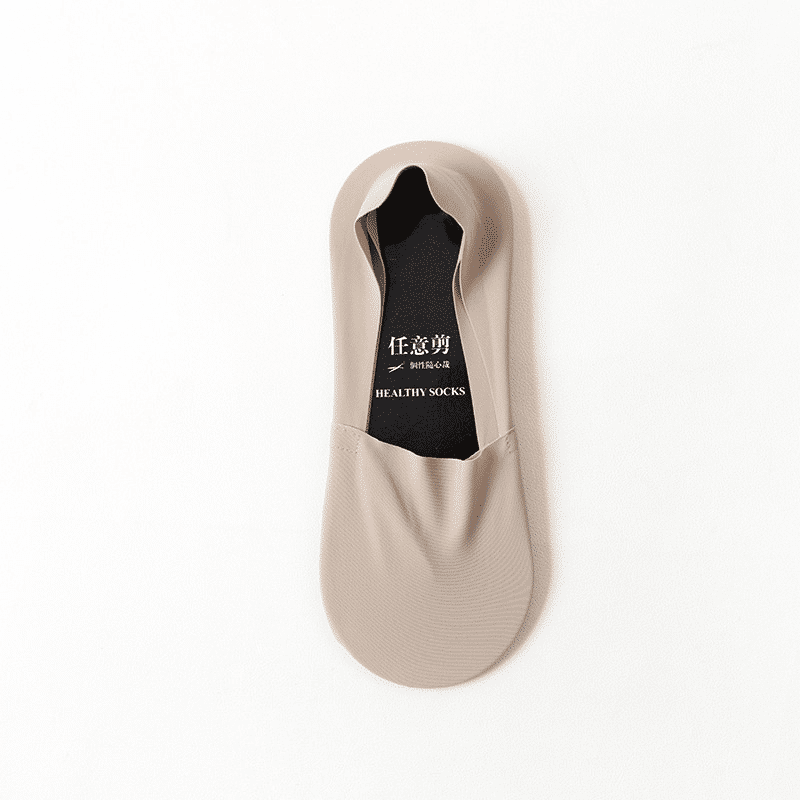 7-Pack Men's Ice Silk Invisible Boat Socks: Anti-Slip, Deodorizing, Casual