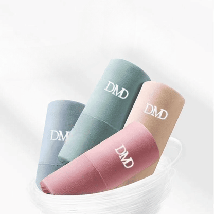 4-Pack Pure Cotton Graphene Antibacterial High-Waist Seamless Breathable Womens Panties