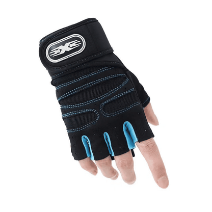 Unisex Long Wrist Half-Finger Cycling Gloves for Motorcycle Fitness Weightlifting
