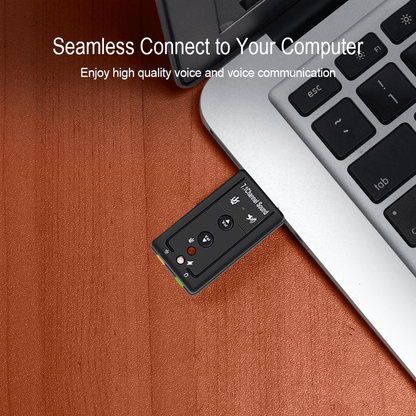 7.1 Surround USB Sound Card Audio Adapter for PC Headphone Microphone