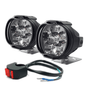 High-Power 6 LED Motorcycle Headlights Fog Spotlights Driving Lamps (2-Pack)