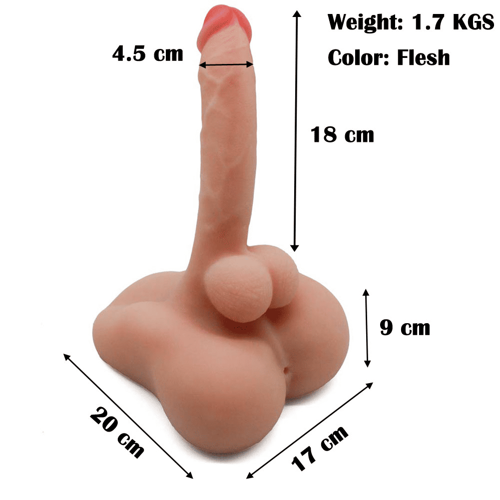 Realistic Liquid Dildo with Base, Large Anal Tunnel Masturbator, Adult Sex Toy