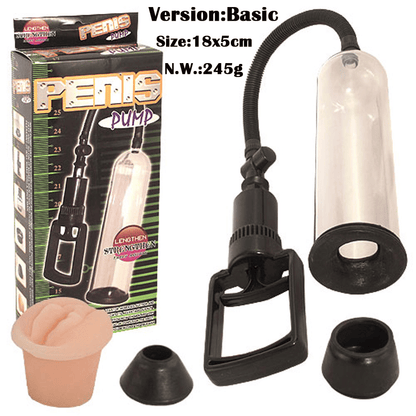 Premium Manual Penis Vacuum Pump: Air Pressure Device for Male Erection Enhancement