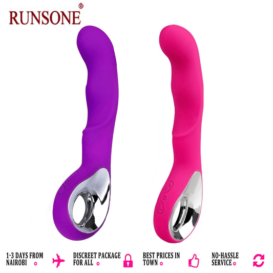 RUNSONE USB Rechargeable G-Spot Vibrator Wand - 10 Frequencies for Women