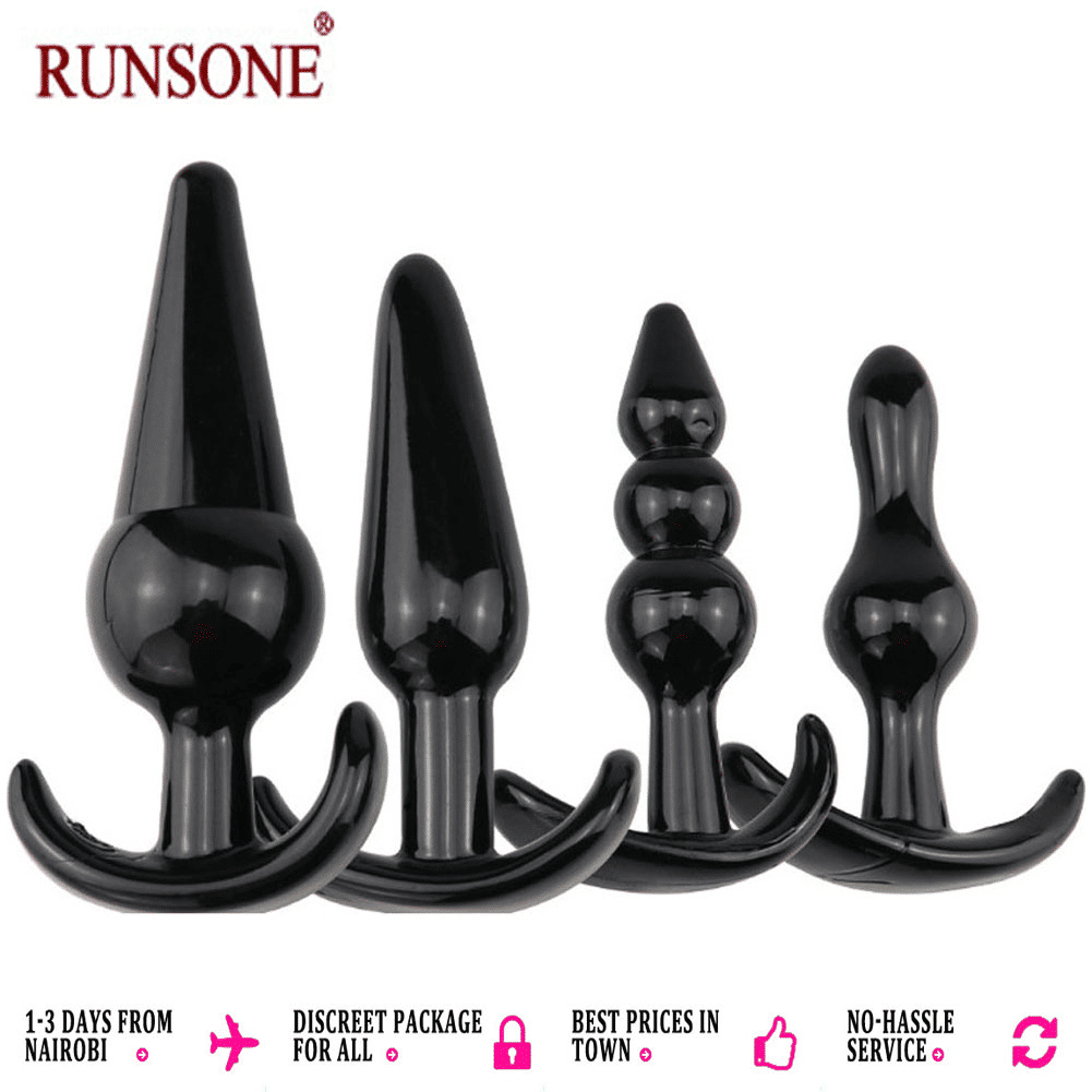 Premium 4-Piece Silicone Anal Plug Trainer Kit for Enhanced Sensuality