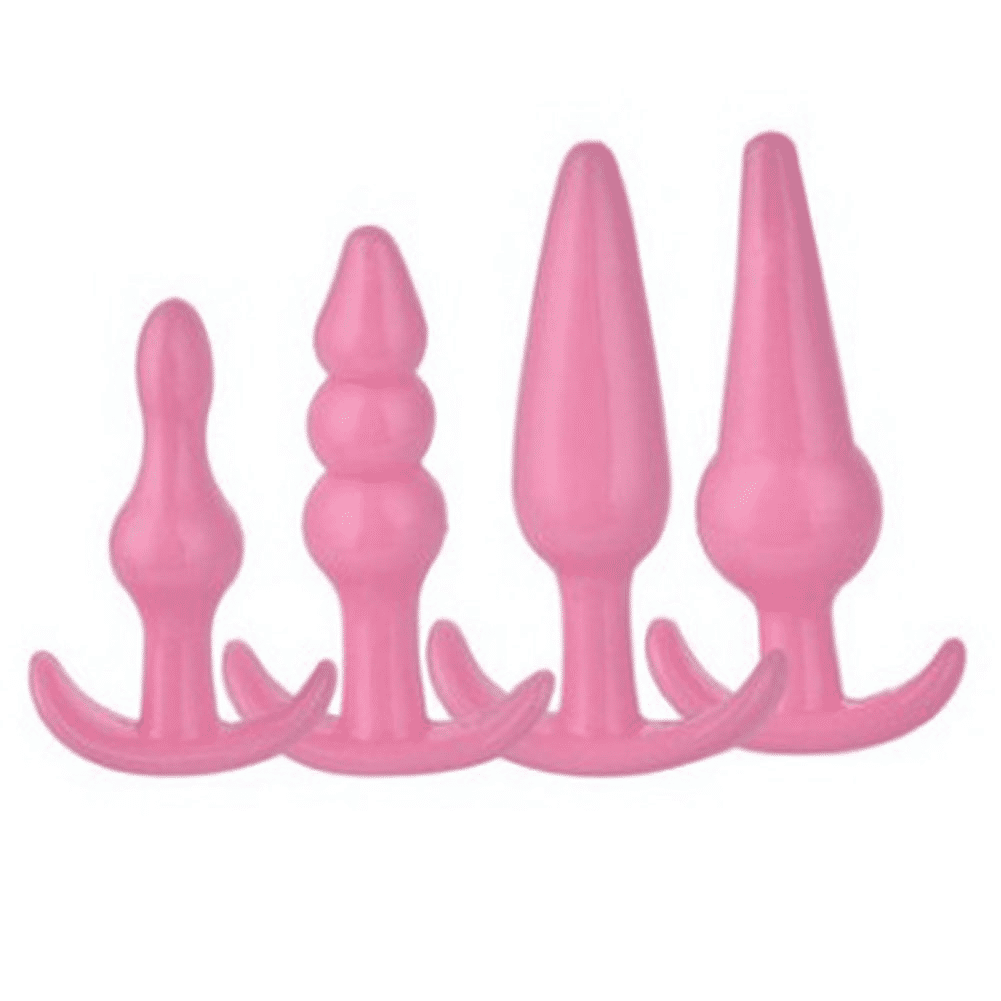 Premium 4-Piece Silicone Anal Plug Trainer Kit for Enhanced Sensuality