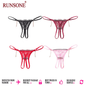 Women's 4-in-1 Pack Sexy Lace Crotchless G-String Thong Lingerie Set