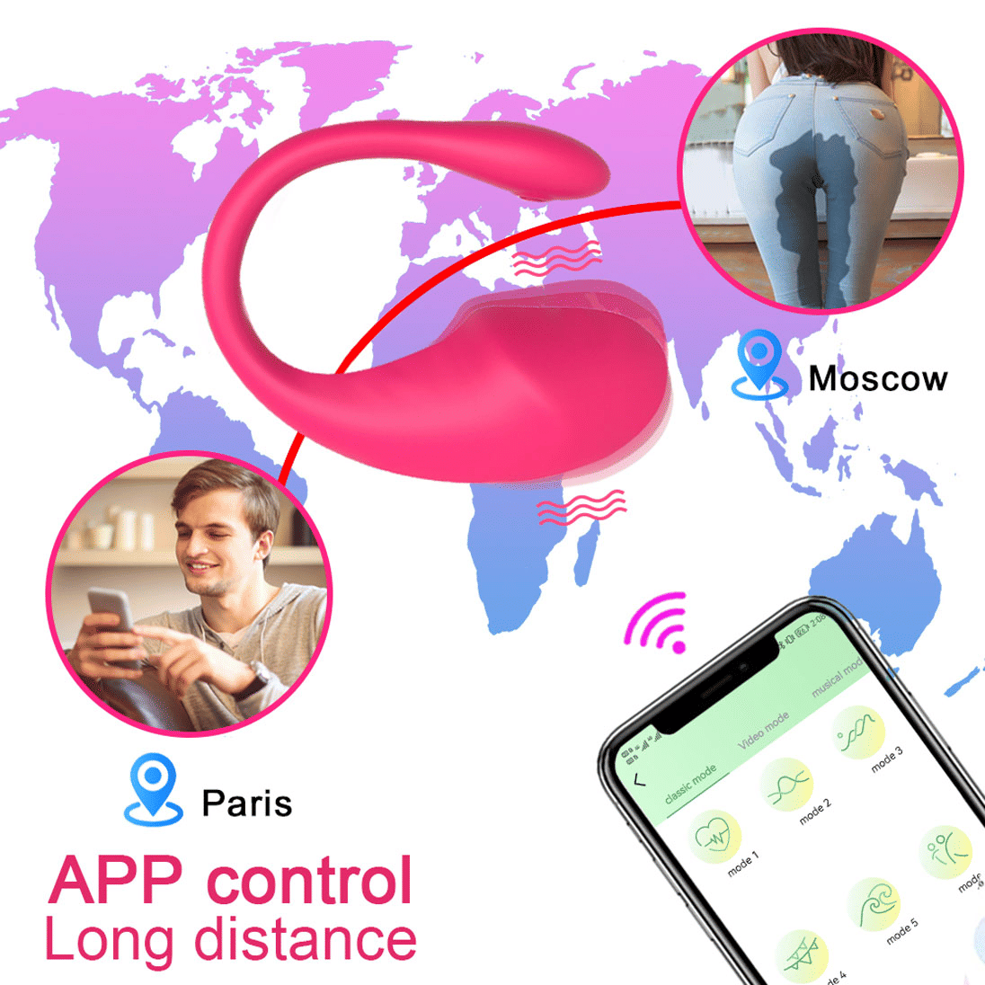 Smart Wearable Wireless Vibrator for Women: APP Control, Ultimate Long Distance Pleasure