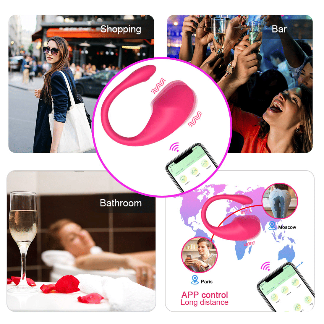 Smart Wearable Wireless Vibrator for Women: APP Control, Ultimate Long Distance Pleasure
