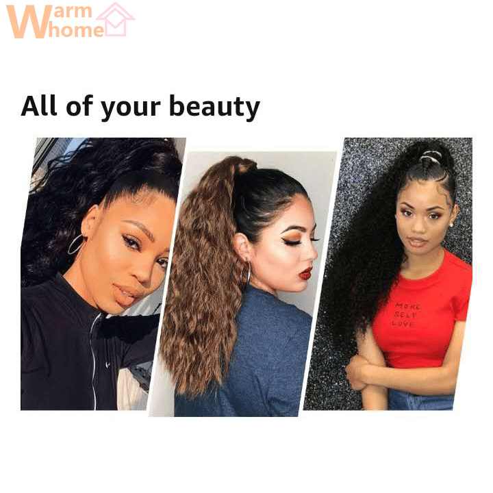Premium 24-inch Corn Curly Wave Ponytail Hair Extension for Black Women