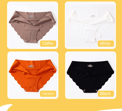 Baldur 5-Pack Women's Seamless Ice Silk Quick-Dry Panties - Comfy, Invisible Briefs