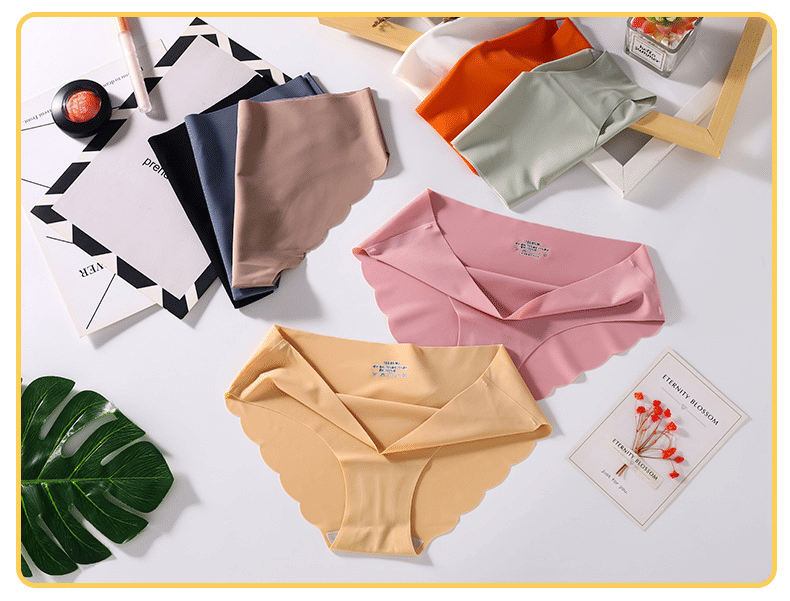 Baldur 5-Pack Women's Seamless Ice Silk Quick-Dry Panties - Comfy, Invisible Briefs