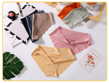 Baldur 5-Pack Women's Seamless Ice Silk Quick-Dry Panties - Comfy, Invisible Briefs