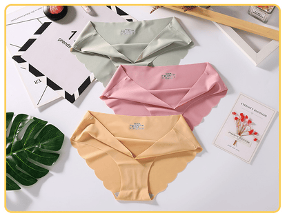 Baldur 5-Pack Women's Seamless Ice Silk Quick-Dry Panties - Comfy, Invisible Briefs