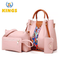 Elegant 4-Piece Waterproof PU Leather Handbag Set: Shoulder Tote & Sling Bags