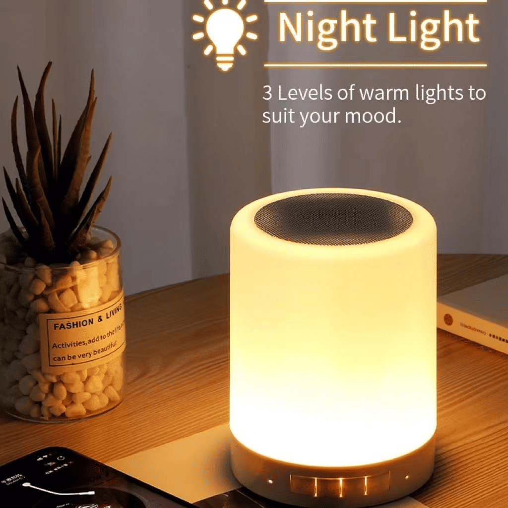 Y38 Smart Wake-Up Light, Touch Control, White Noise, 8 Alarm Bluetooth Speaker