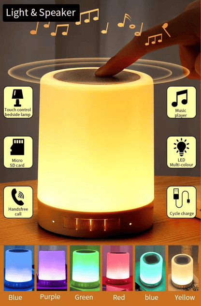 Y38 Smart Wake-Up Light, Touch Control, White Noise, 8 Alarm Bluetooth Speaker