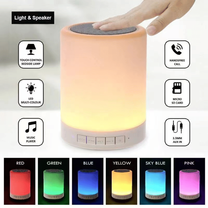 Y38 Smart Wake-Up Light, Touch Control, White Noise, 8 Alarm Bluetooth Speaker