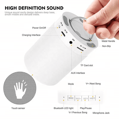 Y38 Smart Wake-Up Light, Touch Control, White Noise, 8 Alarm Bluetooth Speaker