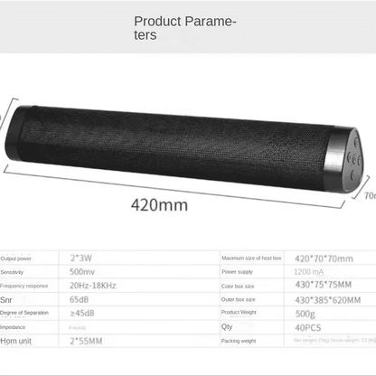 Y23 A500 Wireless Bluetooth Soundbar Speaker for TV, Computer, Dual Stereo