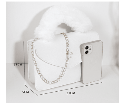 Elegant Hot Stamping Chain Crossbody Bag for Women - Portable Small Handbag