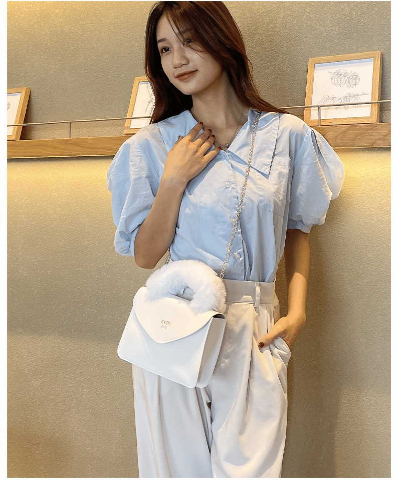 Elegant Hot Stamping Chain Crossbody Bag for Women - Portable Small Handbag