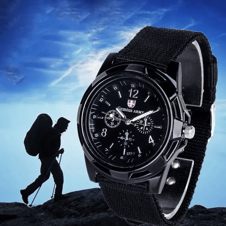 Durable Military Outdoor Sports Watch for Men with Braided Nylon Band