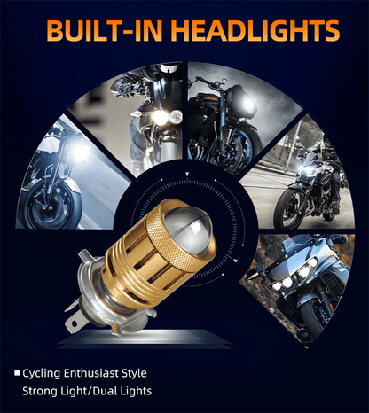RV11 Bi-LED Motorcycle Headlight Bulb H4 32W 16000 Lumens Dual Color