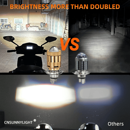 RV11 Bi-LED Motorcycle Headlight Bulb H4 32W 16000 Lumens Dual Color