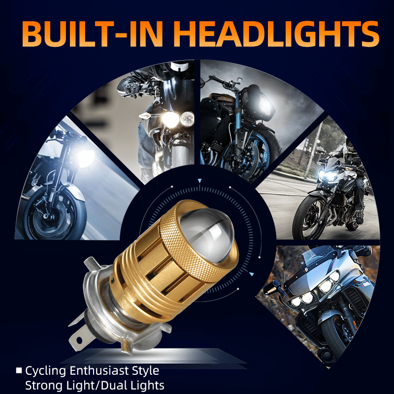 RV11 Bi-LED Motorcycle Headlight Bulb H4 32W 16000 Lumens Dual Color