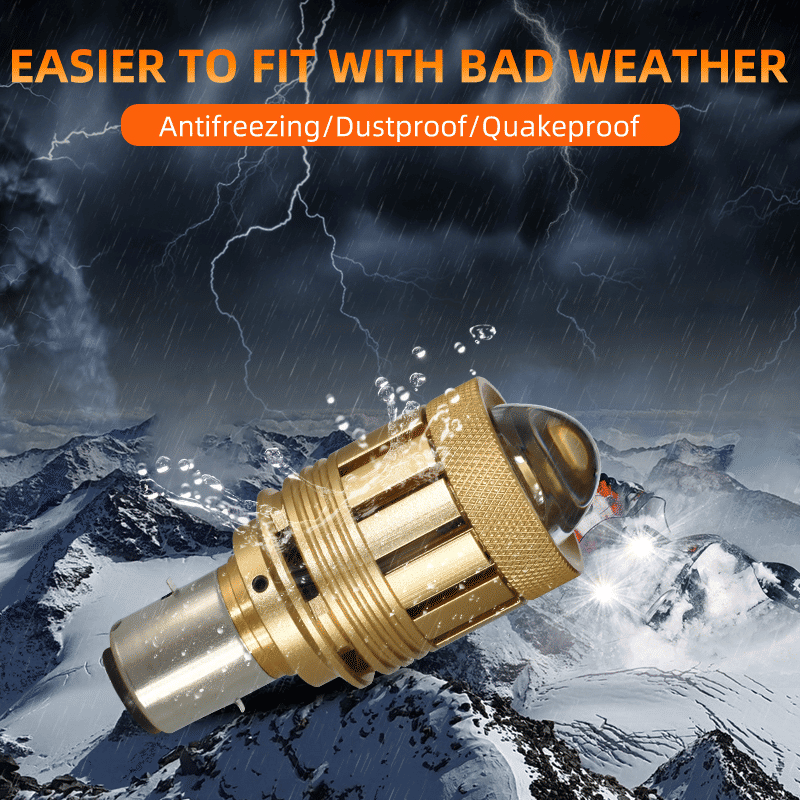 RV11 Bi-LED Motorcycle Headlight Bulb H4 32W 16000 Lumens Dual Color