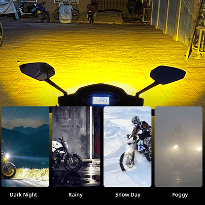 RV11 Bi-LED Motorcycle Headlight Bulb H4 32W 16000 Lumens Dual Color