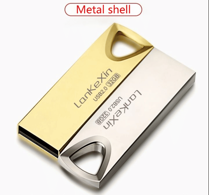 Premium Metal USB Flash Drive: High-Speed 2.0 Data Storage Disk, 16GB 32GB 64GB