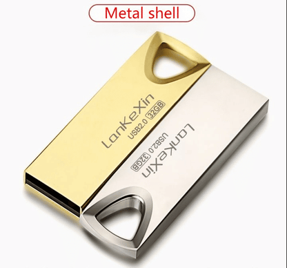 Premium Metal USB Flash Drive: High-Speed 2.0 Data Storage Disk, 16GB 32GB 64GB