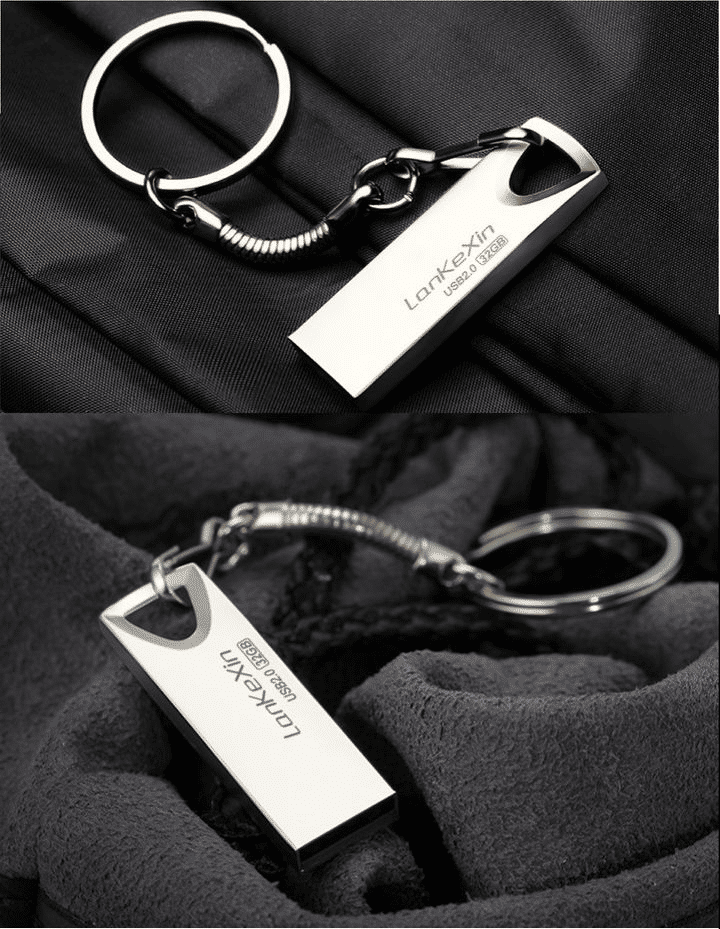 Premium Metal USB Flash Drive: High-Speed 2.0 Data Storage Disk, 16GB 32GB 64GB