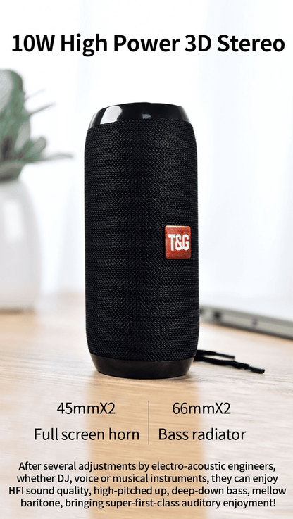TG117 Portable Bluetooth Speaker Hi-Fi Wireless Loudspeaker with USB/TF Card Support