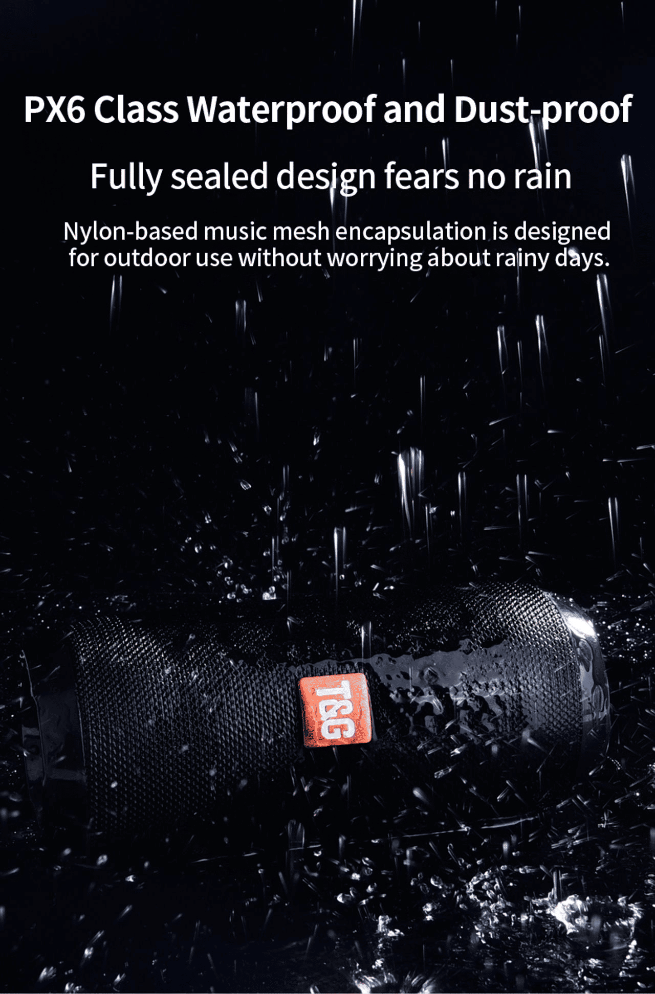 TG117 Portable Bluetooth Speaker Hi-Fi Wireless Loudspeaker with USB/TF Card Support