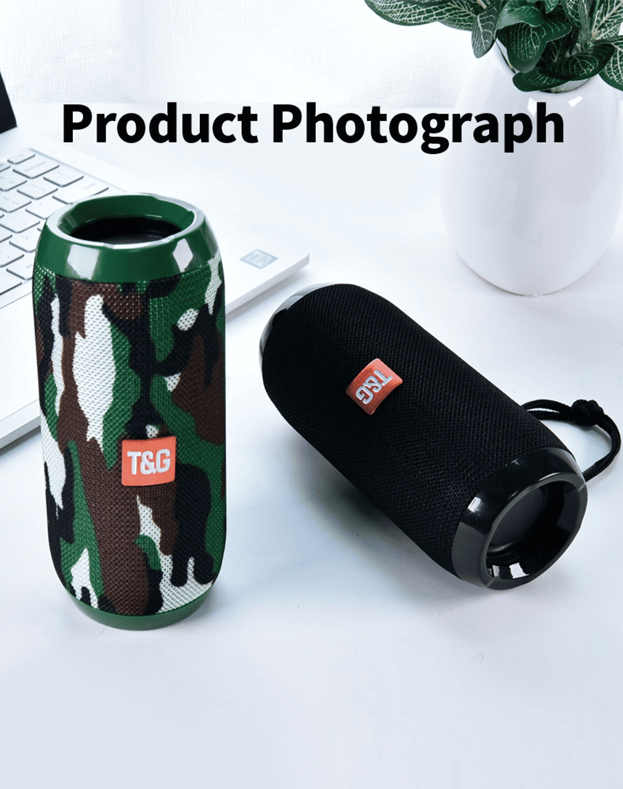 TG117 Portable Bluetooth Speaker Hi-Fi Wireless Loudspeaker with USB/TF Card Support