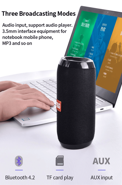 TG117 Portable Bluetooth Speaker Hi-Fi Wireless Loudspeaker with USB/TF Card Support
