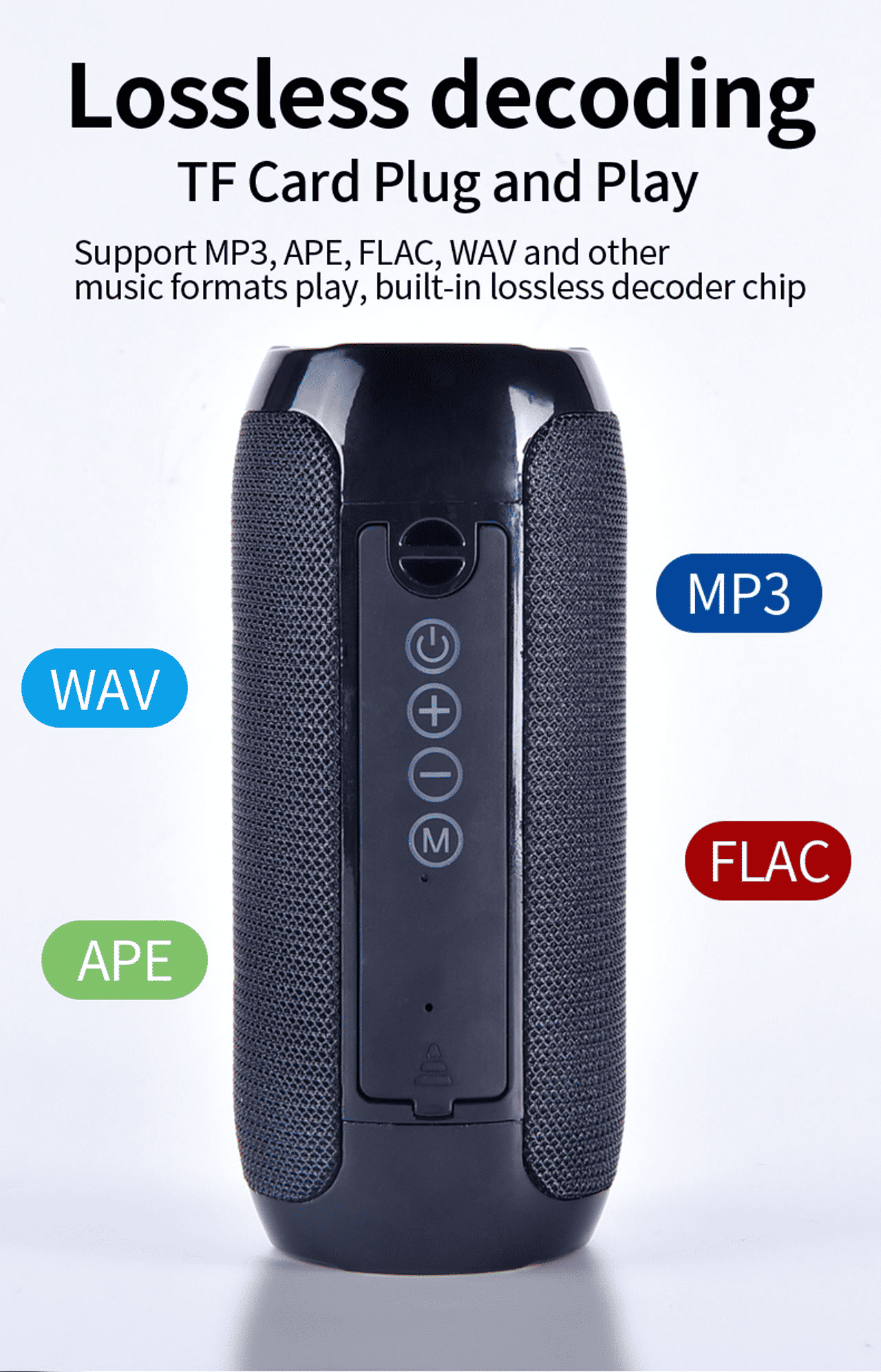 TG117 Portable Bluetooth Speaker Hi-Fi Wireless Loudspeaker with USB/TF Card Support