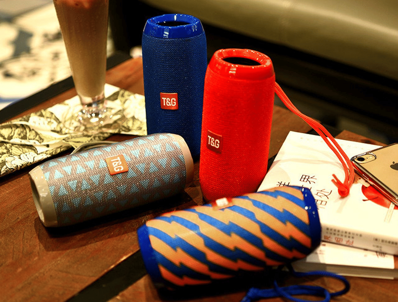 TG117 Portable Bluetooth Speaker Hi-Fi Wireless Loudspeaker with USB/TF Card Support