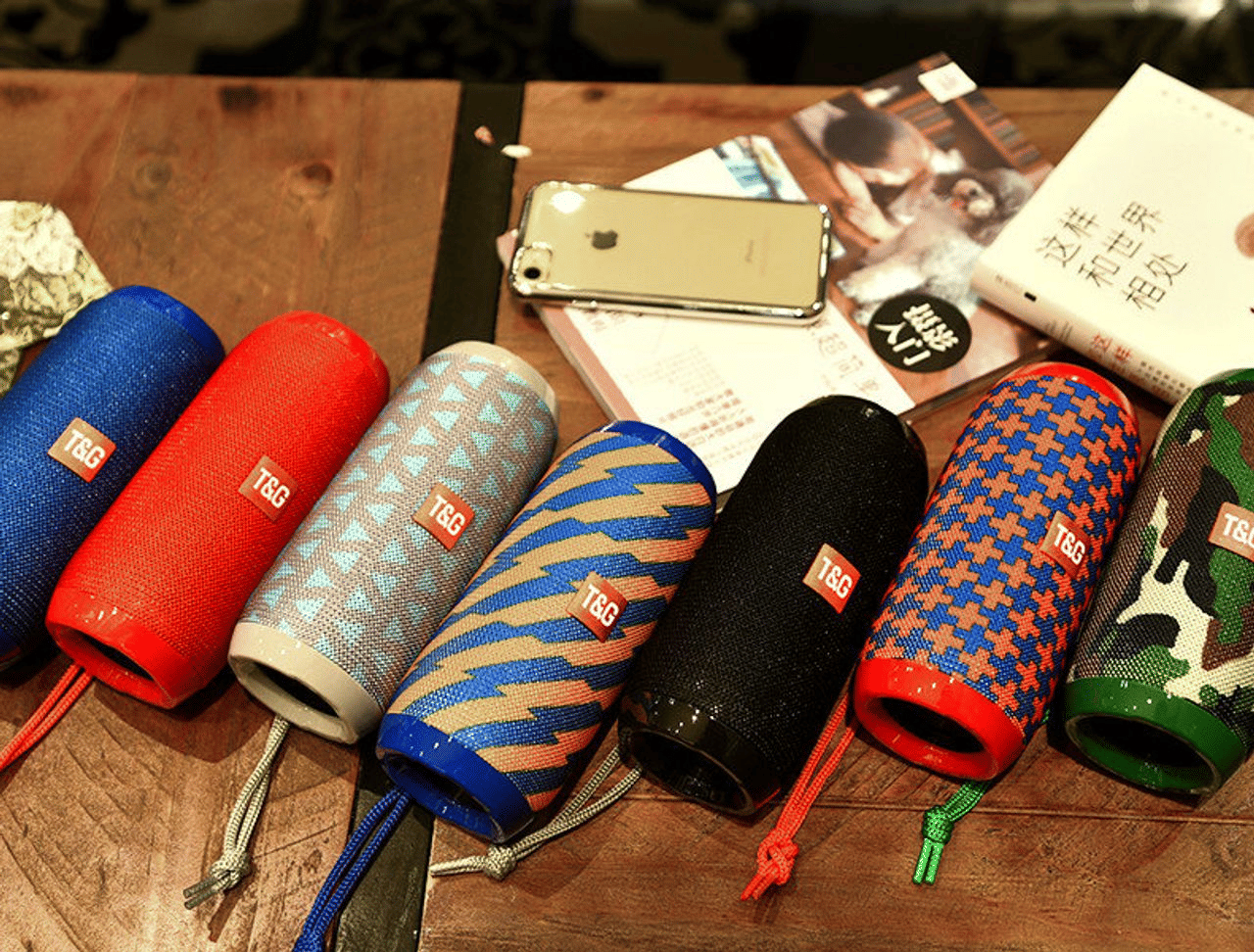 TG117 Portable Bluetooth Speaker Hi-Fi Wireless Loudspeaker with USB/TF Card Support