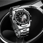 Men's Large Dial Waterproof Calendar Watch - Fashion Business Stainless Steel