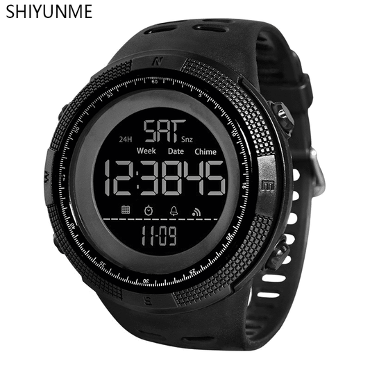Men's Multifunction LED Digital Sport Watch - Waterproof Chronograph Alarm