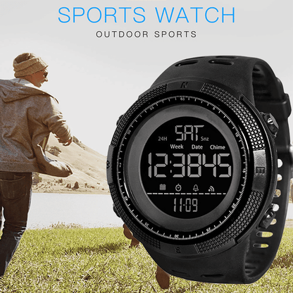 Men's Multifunction LED Digital Sport Watch - Waterproof Chronograph Alarm