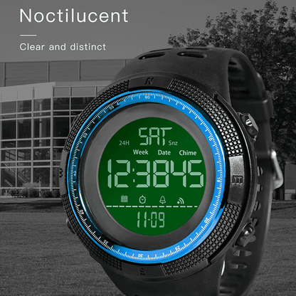 Men's Multifunction LED Digital Sport Watch - Waterproof Chronograph Alarm